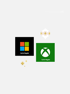 Immagine di carte regalo Microsoft Store e Xbox
